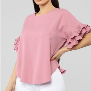 Ruffle mauve shirt